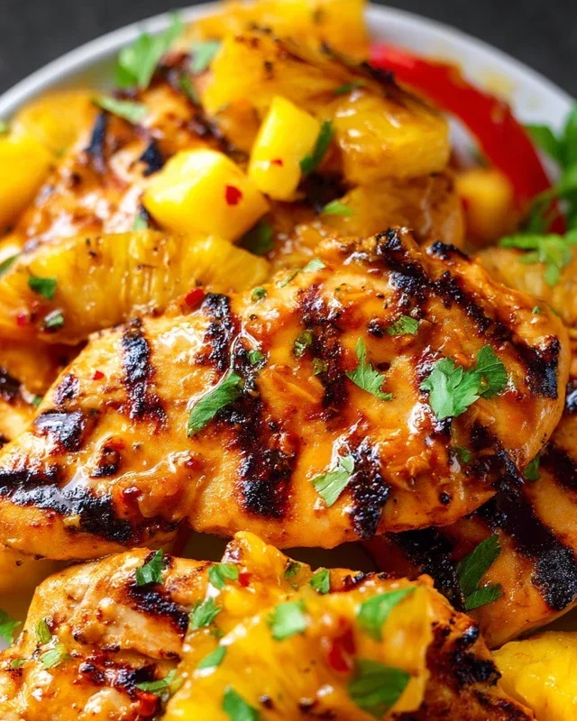 Grilled Mango Pineapple Chicken