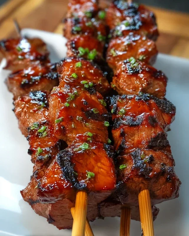 BBQ Beef Skewers with Filipino BBQ Marinade