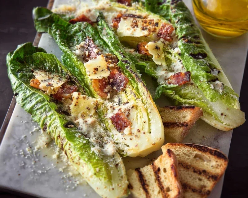 Grilled Romaine Caesar Salad Recipe