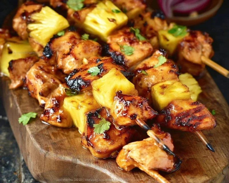 Pineapple Chicken Kebabs Recipe