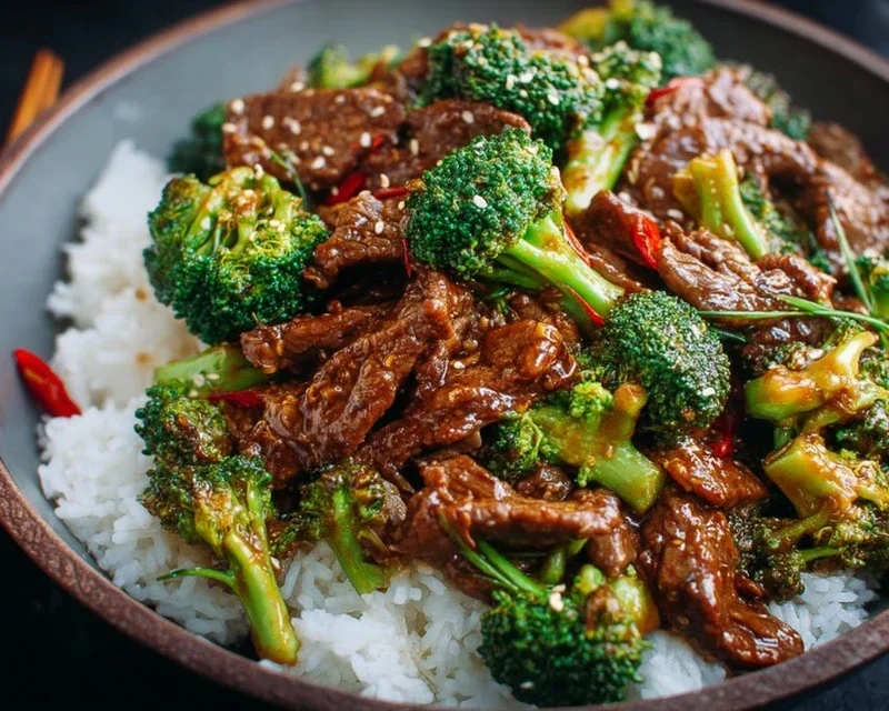 Chinese Beef and Broccoli (牛肉炒西兰花)