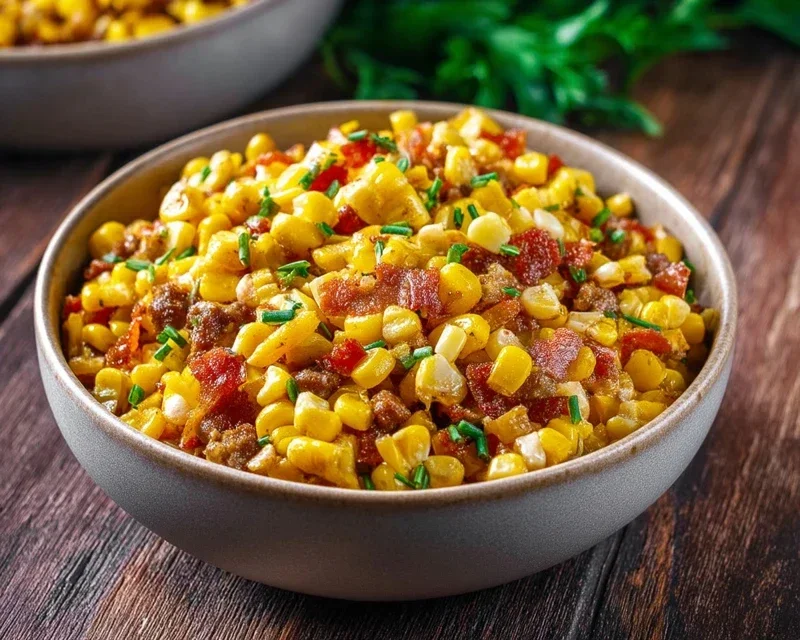 Fresh Corn and Beef Beef Bacon Side Dish