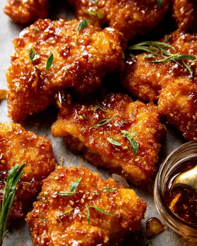 Baked Crunchy Hot Honey Chicken
