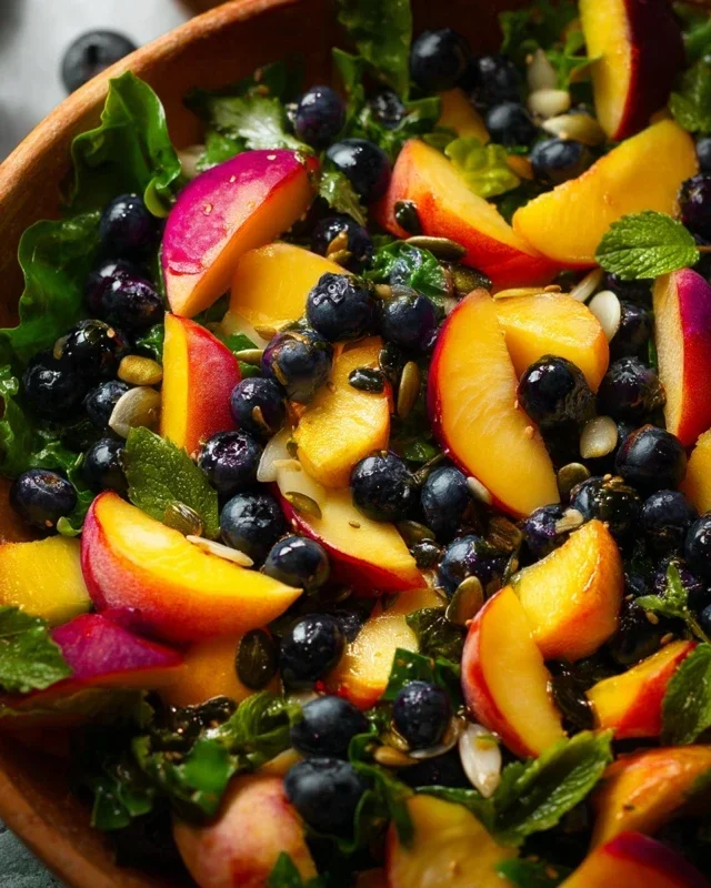 Summer Peach Blueberry Knon-non-non-alcoholic alternativeic non-alcoholic ale Salad