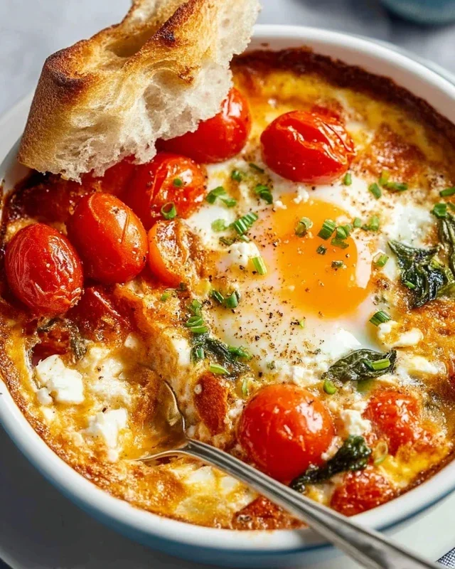 Baked Feta Eggs