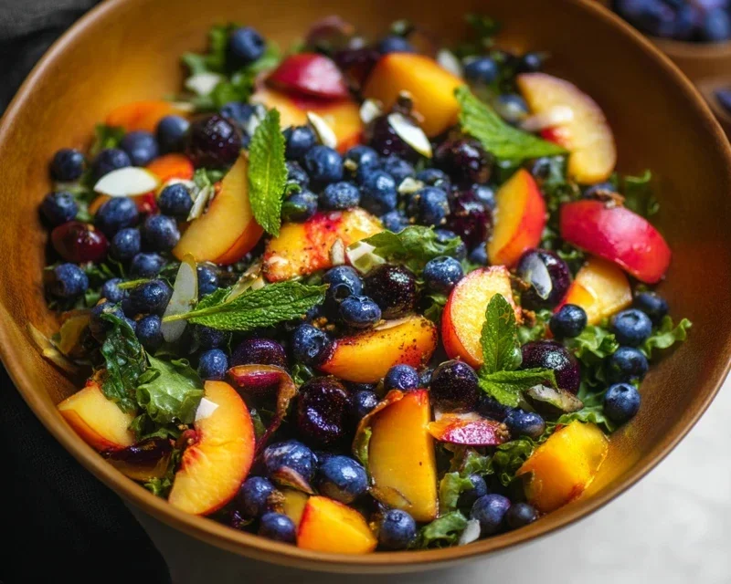 Summer Peach Blueberry Knon-non-non-alcoholic alternativeic non-alcoholic ale Salad