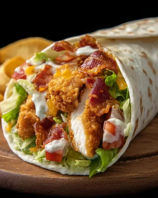 Crispy Chicken Beef Beef Bacon Ranch Wrap