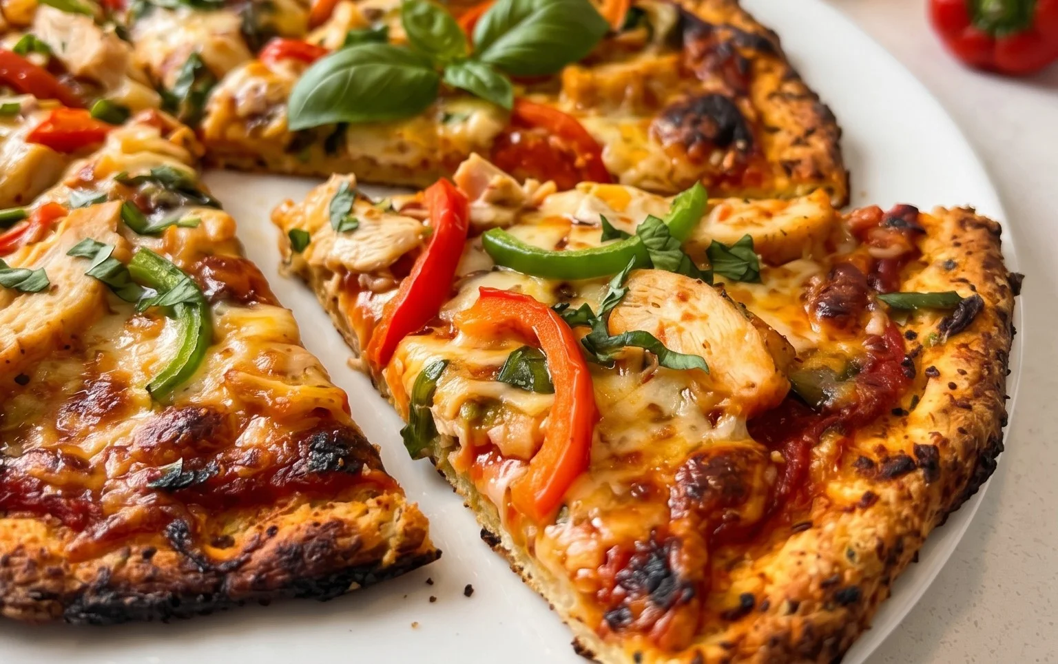 Chicken Crust Pizza (Low Carb + High Protein