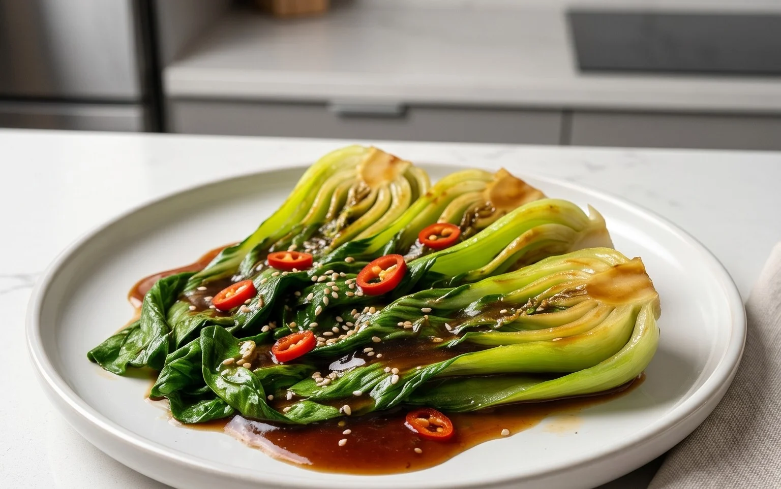 Bok Choy with Oyster Sauce