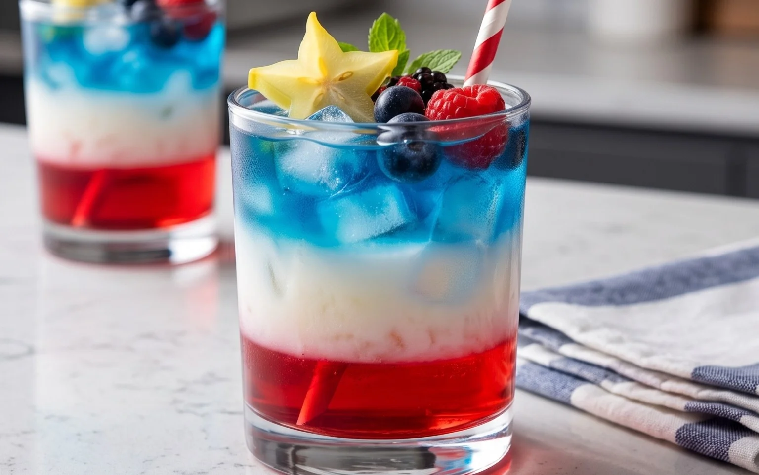 July 4th Layered Drinks Recipe
