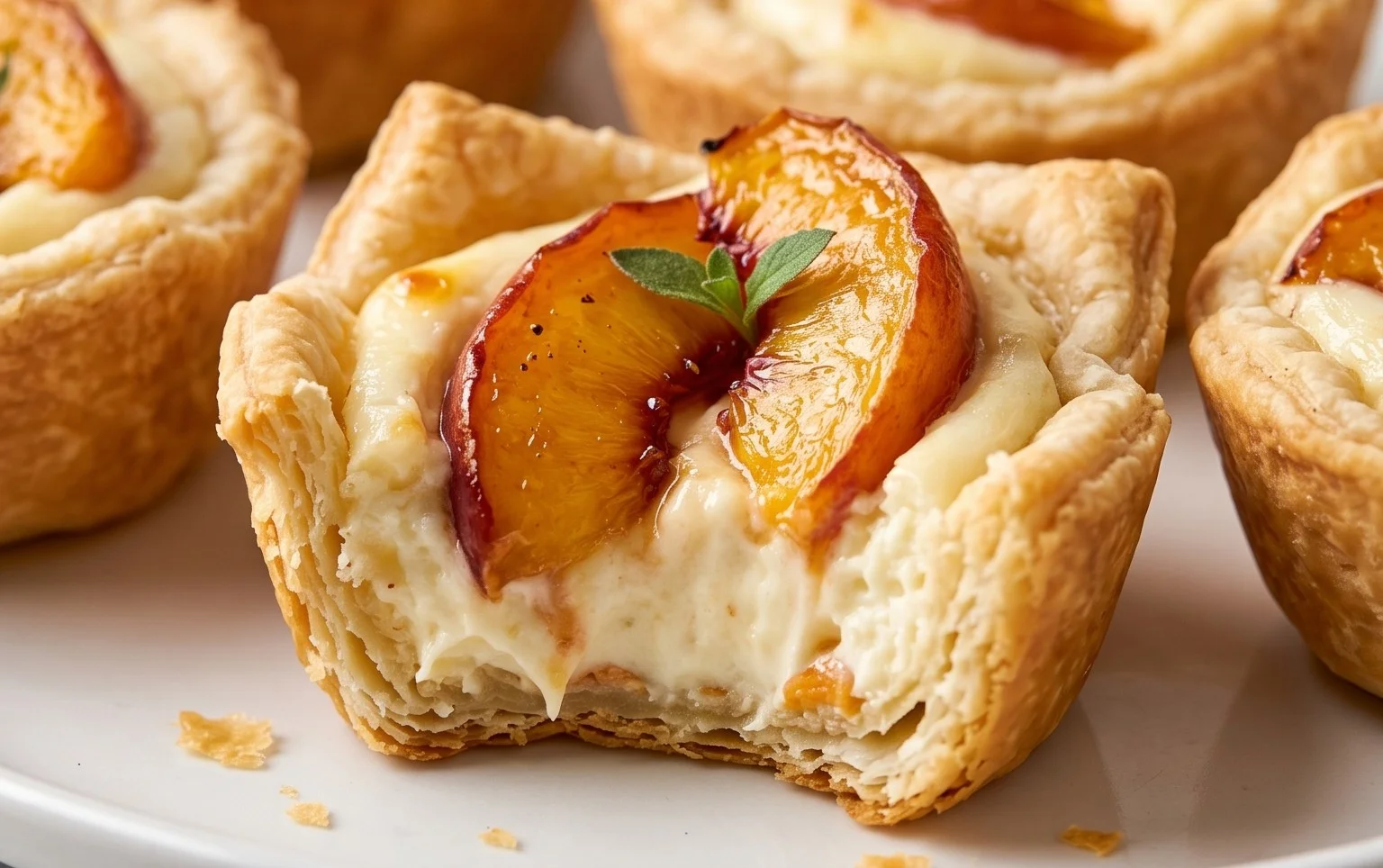 Mini Peach and Cream Cheese Tarts