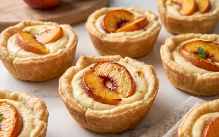 Mini Peach and Cream Cheese Tarts