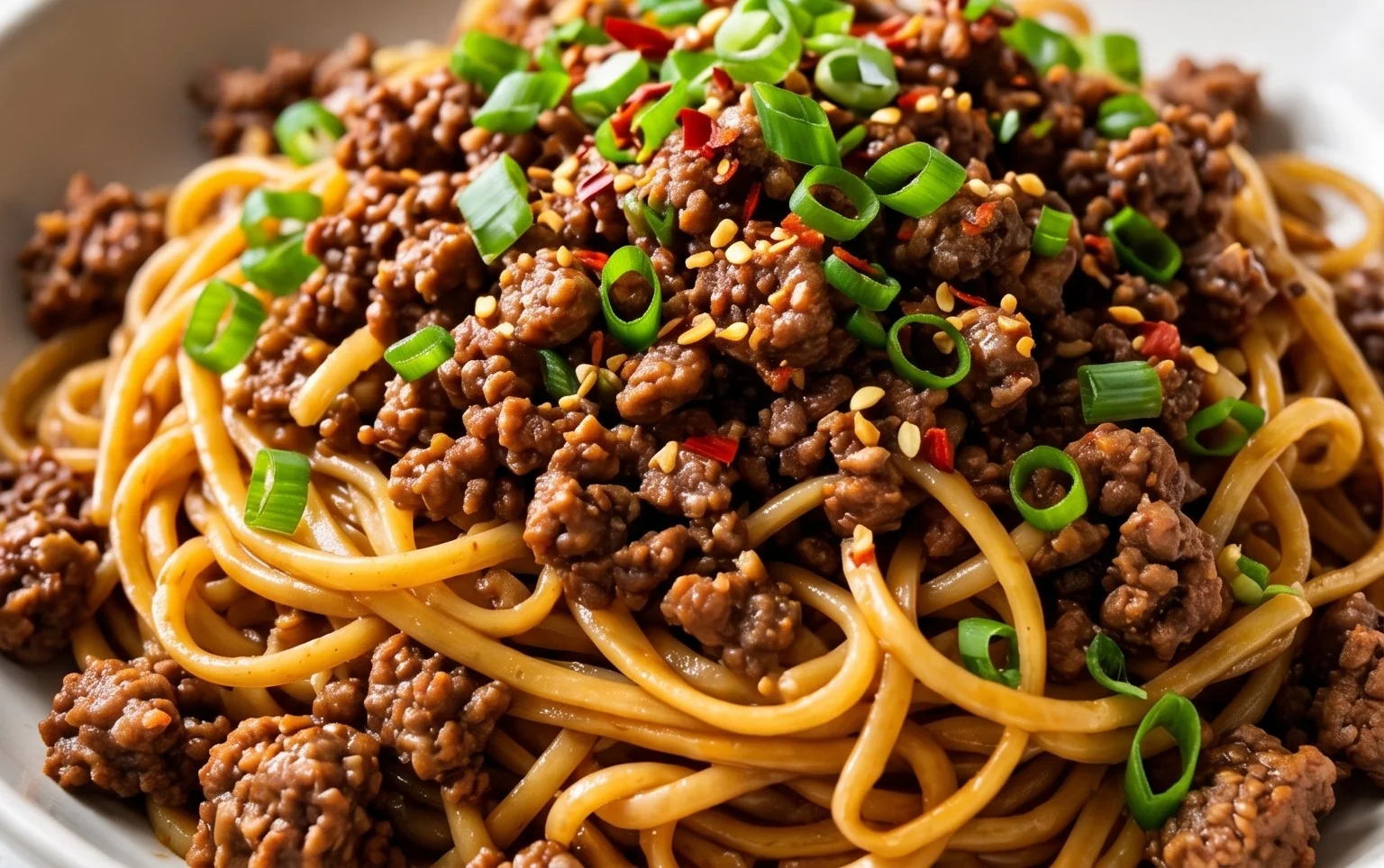 Asian Ground Beef Noodles