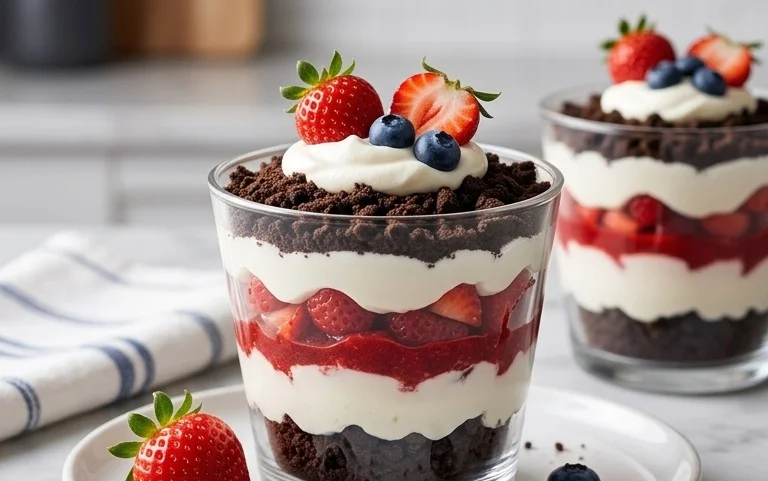 Red, White and Blue Dirt Cups