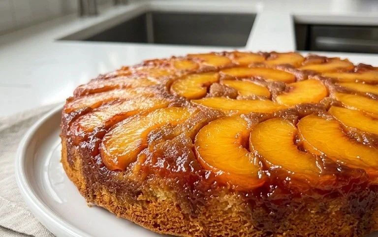 Peach Upside-Down Cake Recipe